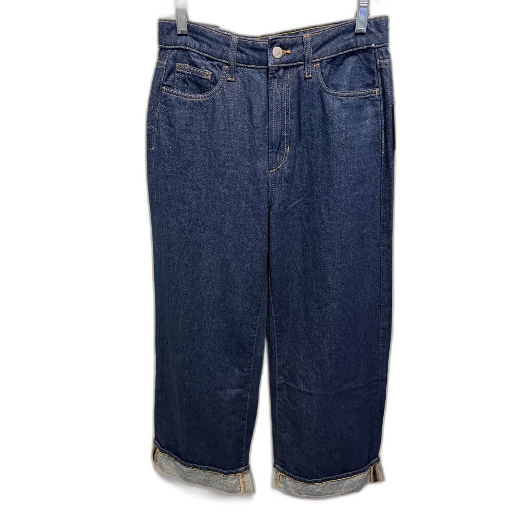 Joe’s Jeans Hackney Women 27 Dark Wash High Rise Wide Leg Cuffed Jeans